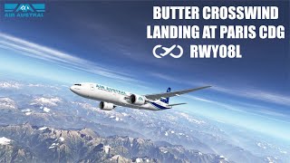 🧈 BUTTER Crosswind Landing at Paris CDG RWY08L | INFINITE FLIGHT 21.4 | ⚠️ #SWISS001LANDING