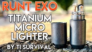 Tiny EDC Lighter! 🔥 Exo Runt Titanium Lighter 📏 Micro Lighter/Pill Fob Combo #edc #lighter #small