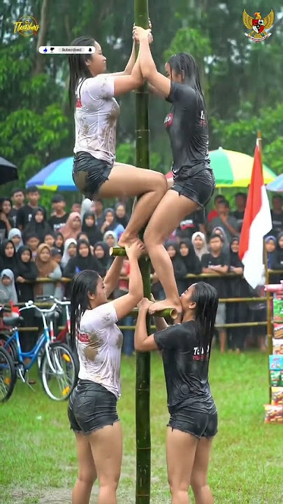 lomba panjat pinang 17 Agustusan grup 1 #gujan #17agustus