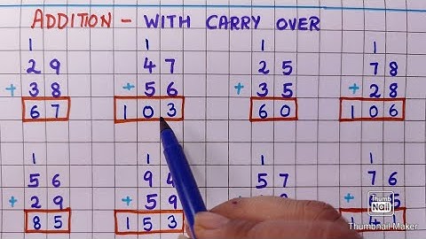 Addition || Double Digit With Carry Over || Addition made Easy || Maths