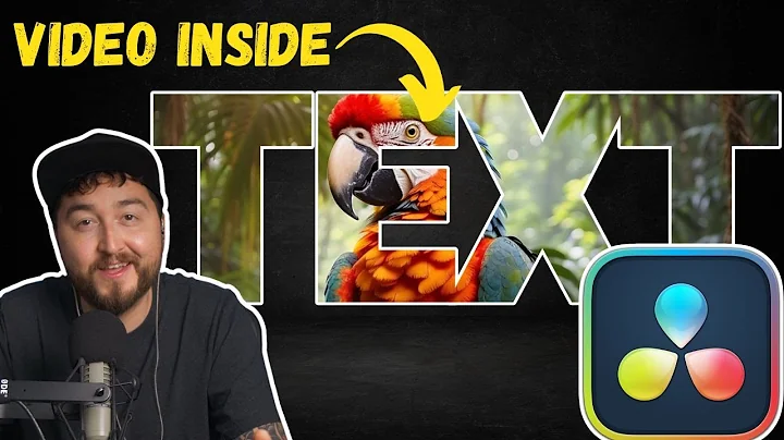 How to add Video or Images Inside of TEXT in Davinci Resolve 18