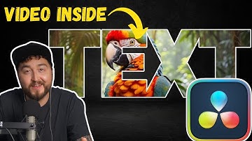 How to add Video or Images Inside of TEXT in Davinci Resolve 18