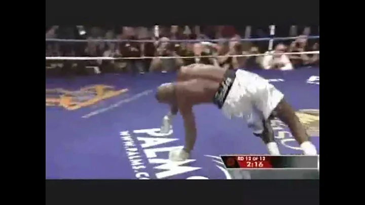 Antonio Tarver gets knocked down by Eric Harding, ...