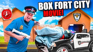 Worlds Biggest Box Fort City The Movie  Living In Cardboard 24 Hour Challenge