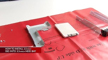 Lenovo ThinkServer TS460 installing a 2.5-inch SSD in a 3.5-inch HDD bay