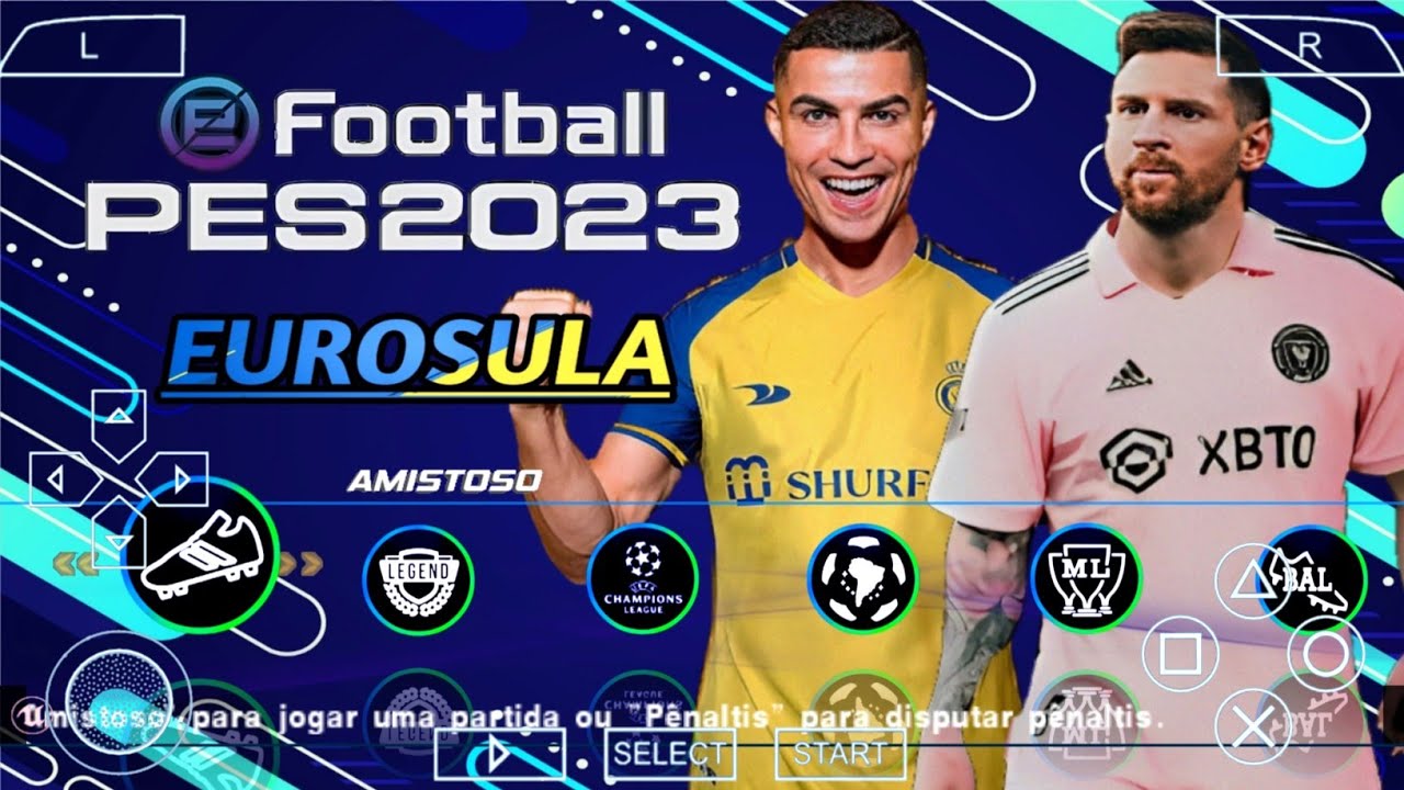 ✓ eFootball PES 2023 PPSSPP Atualizado C/ Gráficos Realistas +