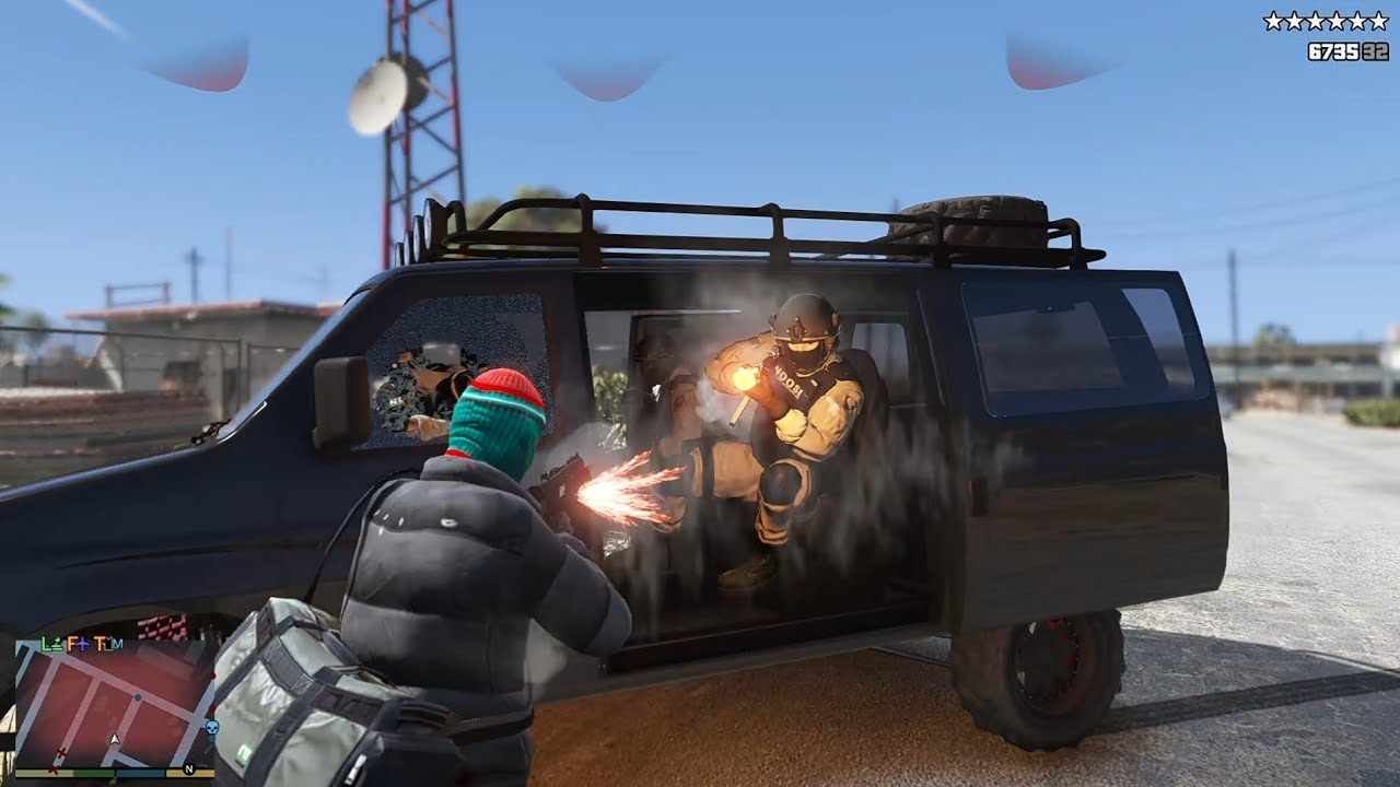 GTA 5 - Trevor's Air Cargo Heist + Ten Star Escape [R.D.E 4.1.1]