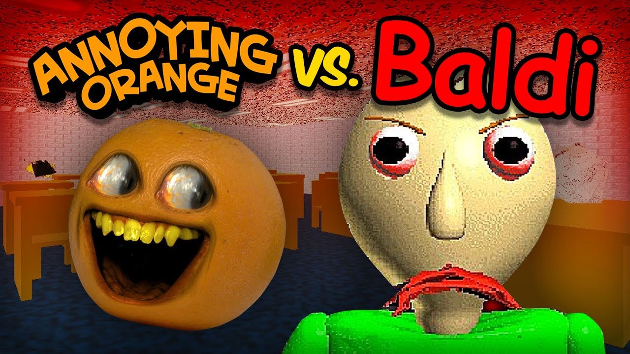 Annoying Orange Vs Baldi Ao Takes Baldi S Basics Math Class Youtube - annoying orange is granny roblox youtube