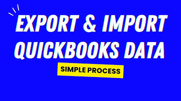 Export and Import Data in QuickBooks Desktop