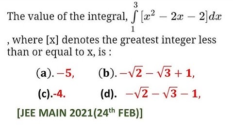 JEE MAIN 2021 (24th FEB) Definite Integral Question || How to solve GIF in Integral problems of Jee
