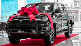 New 2023 Toyota Hilux Revo Rally black color Walkaround detail { Exterior & Interior }