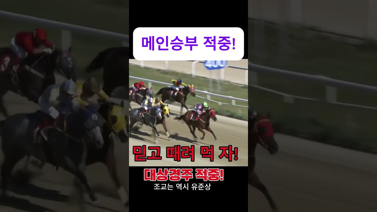 대상경주 배당으로 적중! 이것이 한구라! #경마방송 #유준상 #경마