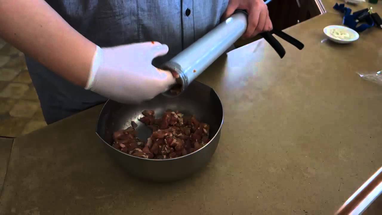 Using a caulking gun to make sausage YouTube