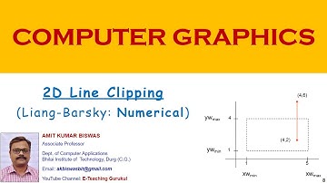 liang barsky numerical problem in hindi | liang barsky line clipping algorithm example | 2020