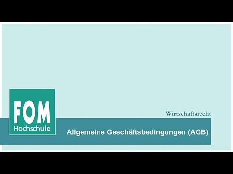 Allgemeine Geschäftsbedingungen | FOM video based learning