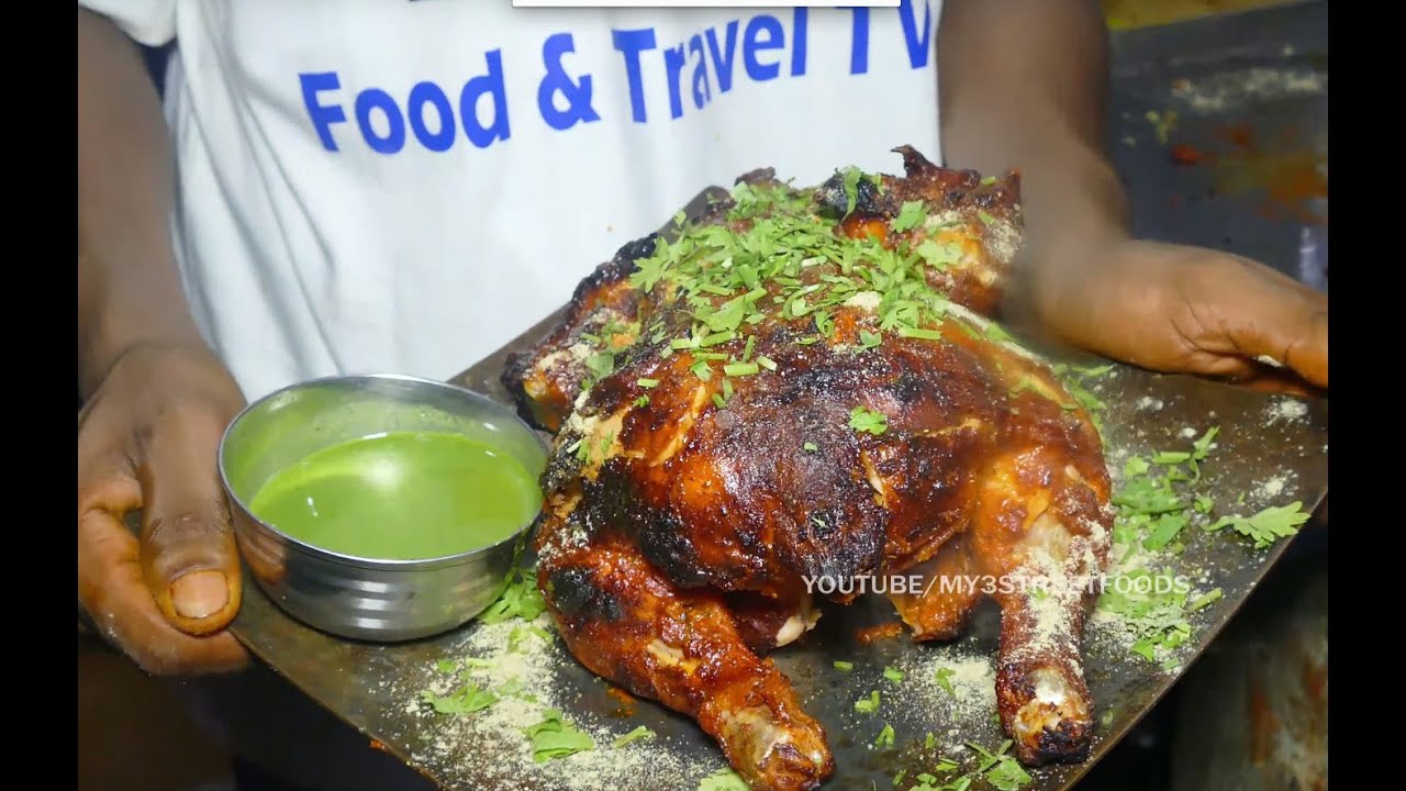 FULL BIRD Grilled Chicken | INDIAN STREET FOOD | BBQ Grilled Chicken