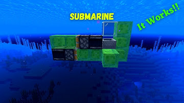 How To Build Working Submarine in Minecraft