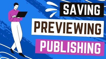 Saving, Previewing and Publishing Your Site In Wix