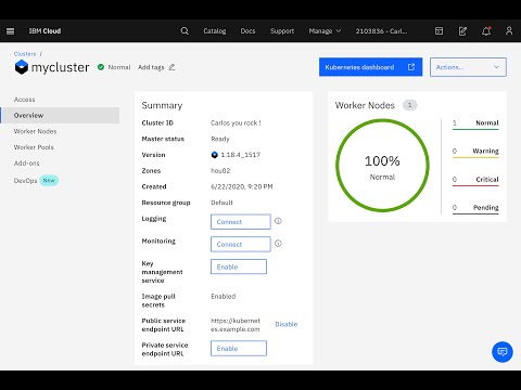 How to connect to the IBM Kubernetes Cluster