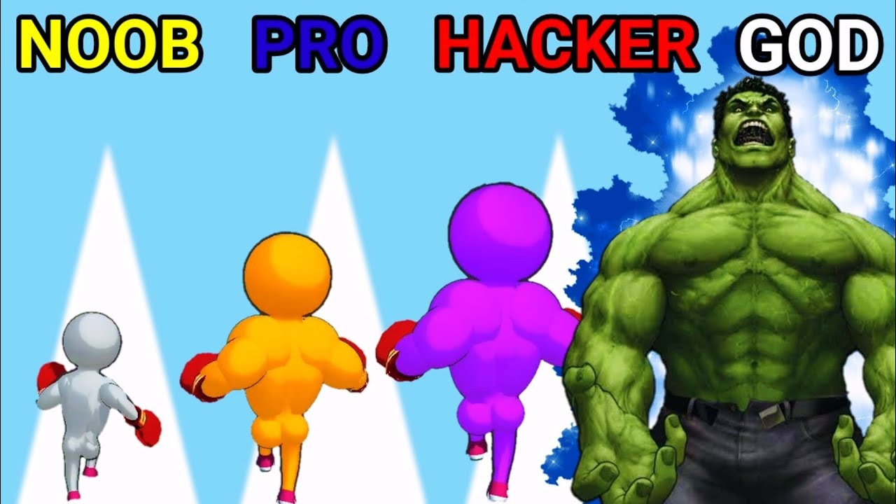 NOOB vs PRO vs HACKER vs GOD in Level Up Runner