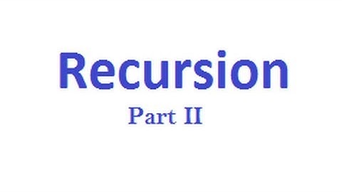 Java Programming - Tutorial 17 (Recursion Part 2)
