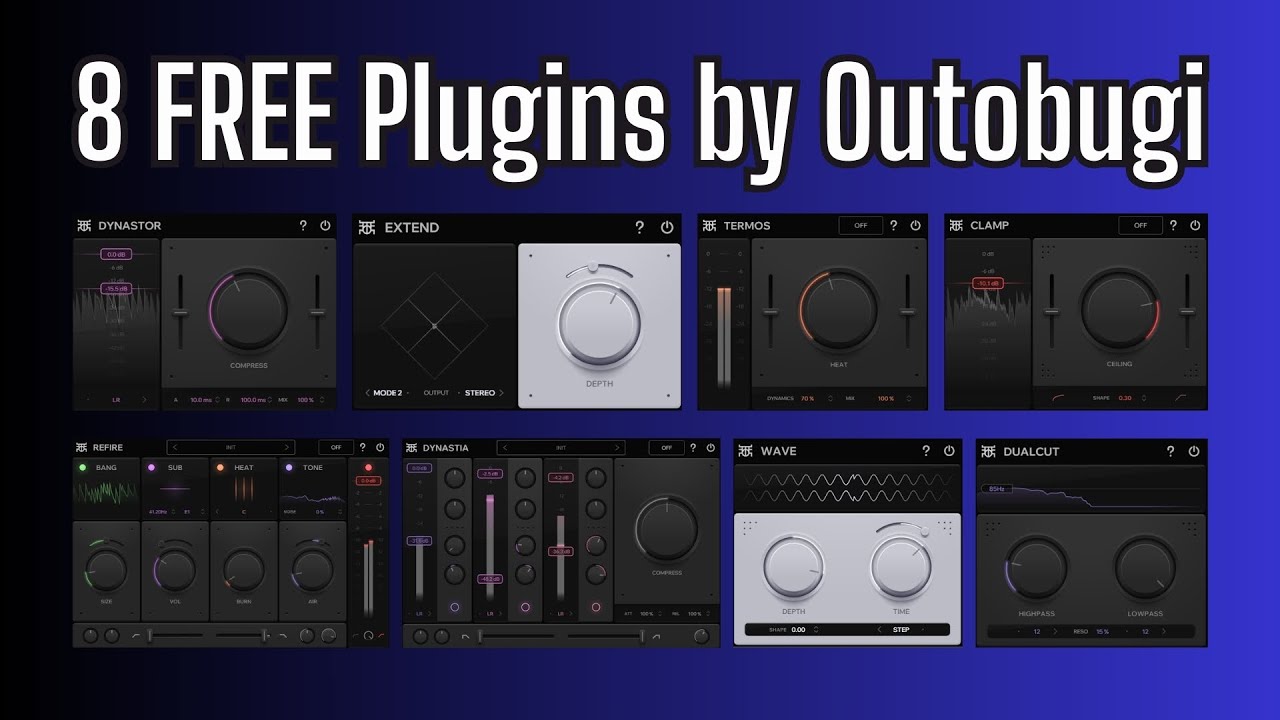 8 FREE Plugins by Outobugi - Sound Demo - YouTube
