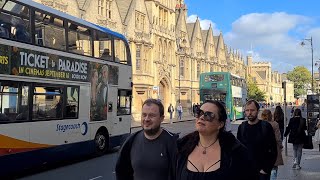 OXFORD CITY WALKING TOUR, OXFORD'S COVERED MARKET, OXFORD UNIVERSITY, 4K WALK