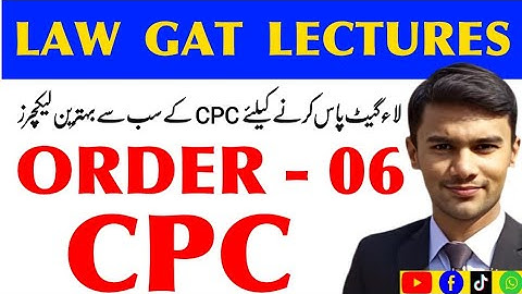 Law GAT CPC Order 6 rule 1 to 18 | pleadings Generally | law gat cpc lectures #lawgat #lawgate #cpc