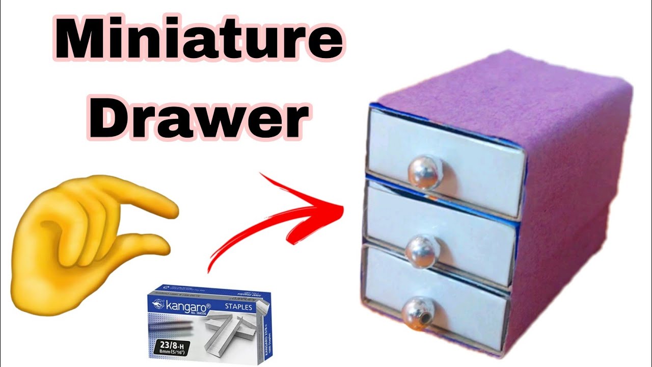 Miniature drawer | diy drawer organizer | wasted material crafts ...