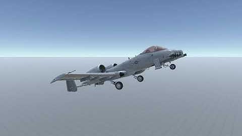 Silantro Unity3d Flight Simulator: A-10 Thunderbolt Avenger minigun test