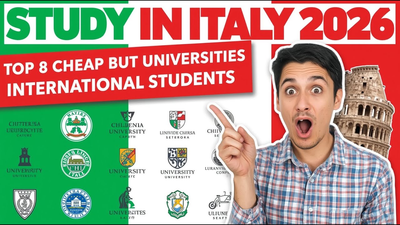 STUDY in Italy 2026  || Top 8 Cheap But Good Universities in Italy (For International Students)