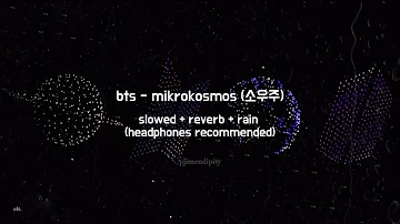 bts - mikrokosmos (소우주) [slowed + reverb + rain | WEAR HEADPHONES 🎧]
