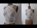 📍Draping Tulle Fabric × How to Drape Tulle Dress #Shorts × Sewing Tutorial × Fashion