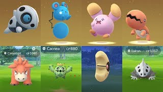 EGGS & CATCH POKÉMON GO GEN 3:ARON, TRAPINCH, CACNEA , CAMERUPT & LUNATONE