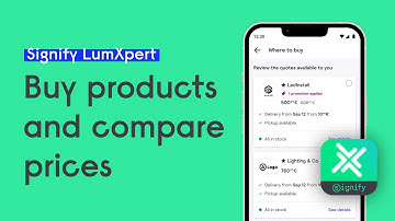 How to buy products and compare prices in Signify LumXpert.