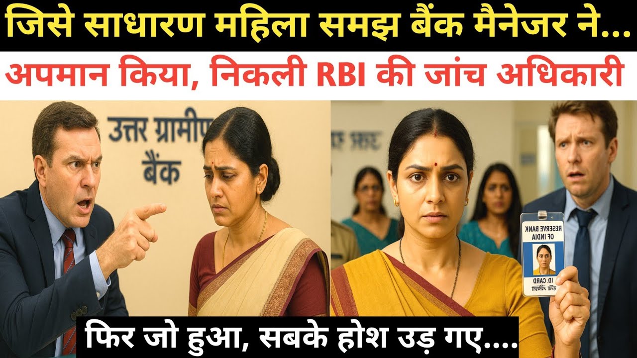 जिसे एक साधारण महिला समझकर बैंक मैनेजर ने किया अपमान…पर वो निकली RBI की जांच अधिकारी — फिर जो हुआ...