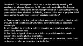 Certified Veterinary Technician Specialist  VTS    Nutrition Free Practice Test And Answers Updated