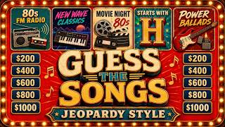 Guess the Songs Jeopardy Style | 80s FM Radio, Movie Night 80s & More