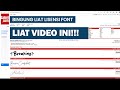 MELIHAT LISENSI FONT DI DAFONT!