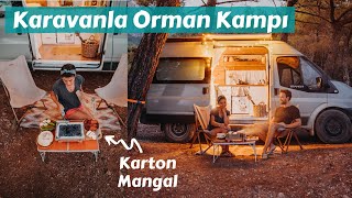 Karavanla Ormanda Kamp - Kartondan Mangal Sucuk Ekmek - Trail Of Us Van Life