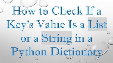 How to Check If a Key