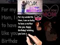 Heart Touching Birthday Wishes For Mom || Happy Birthday Wishes For Mothers WhatsApp Status #shorts