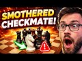 Brilliant smothered checkmate trick!  #smothered_mate#chess #chessbeginners #chessgame  