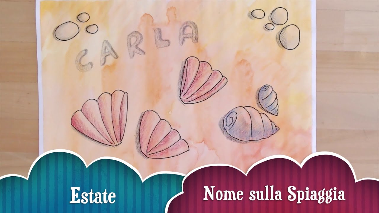 Pillole creative d'estate: nome sulla spiaggia 