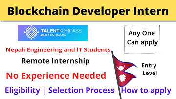 🔴No Experience Required 🔴Junior Blockchain Developer 🔴Remote Internship–IT 🔴Job for Nepali Students