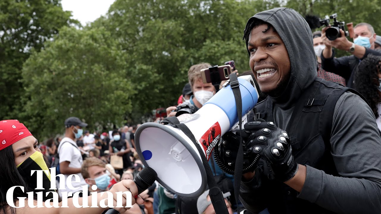 John Boyega makes impassioned speech at Black Lives Matter protest in London