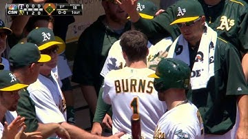 TEX@OAK: Zobrist opens the scoring with a single