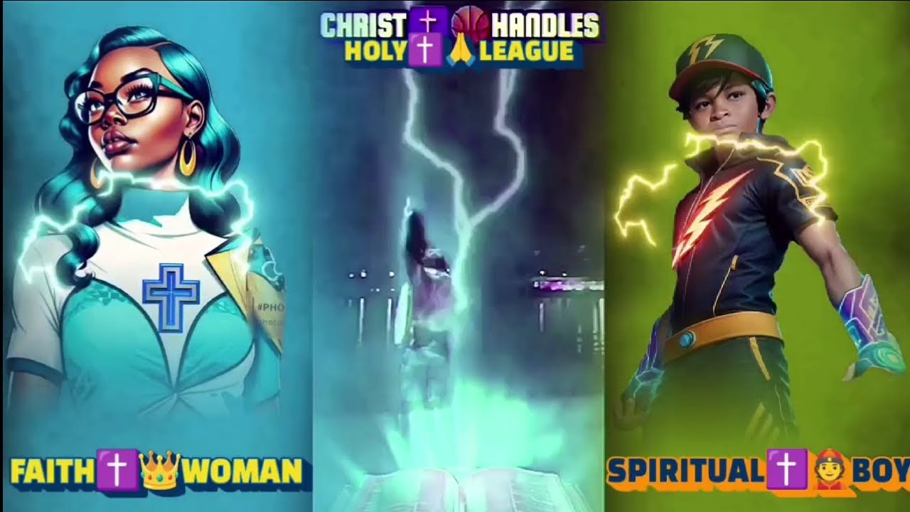 Christ Handles-Christian Super Hero-Animation(Super Hero Movies)-Comic Book--Cartoon-Basketball