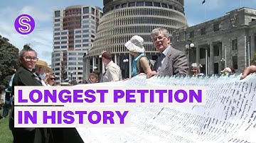 World’s longest petition unrolled at Parliament over NZ health crisis | Stuff.co.nz