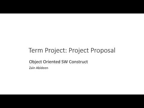 ZainA - Term Project Proposal